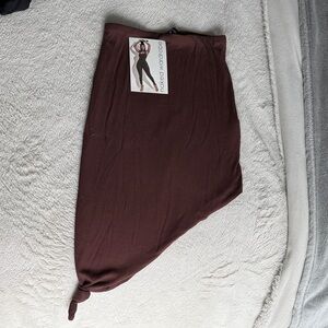 Naked Wardrobe NW Knot Thinkin' About U Side-Tie Ribbed Mini Skirt